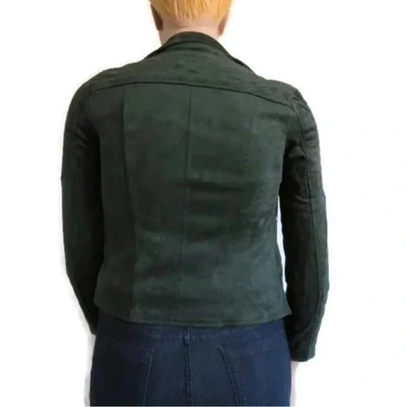 KUT from the KLOTH Jeans Women Quinn Vegan Suede Moto Jacket Top Size XS NWT - Picture 4 of 9
